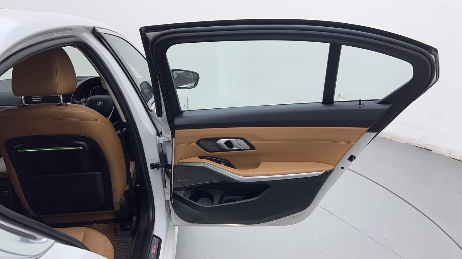 New BMW 3 Series interior RIGHT REAR DOOR OPEN VIEW