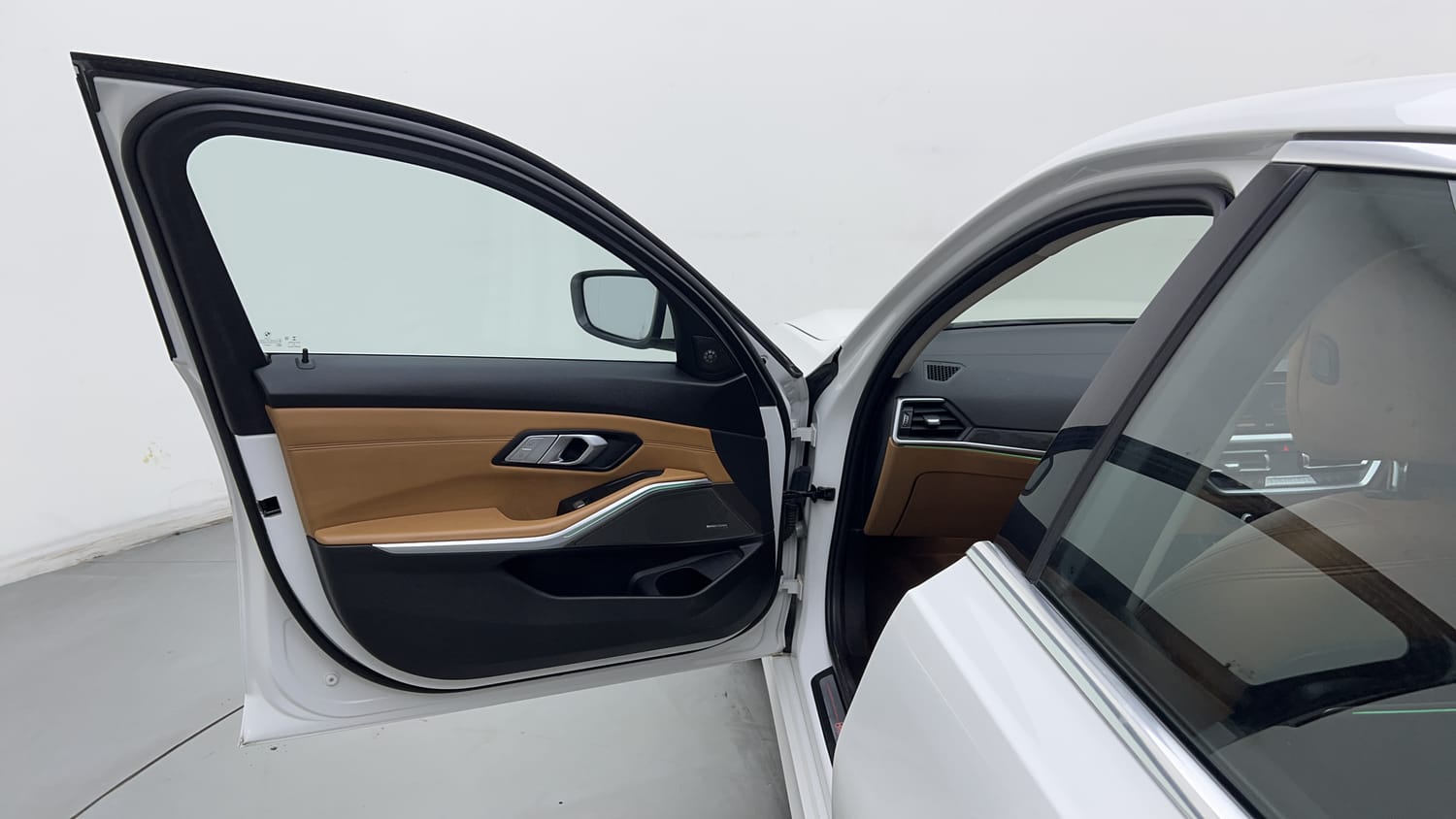 New BMW 3 Series interior LEFT FRONT DOOR OPEN VIEW