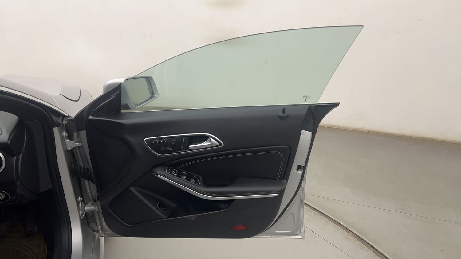 New Mercedes-Benz CLA interior RIGHT FRONT DOOR OPEN VIEW