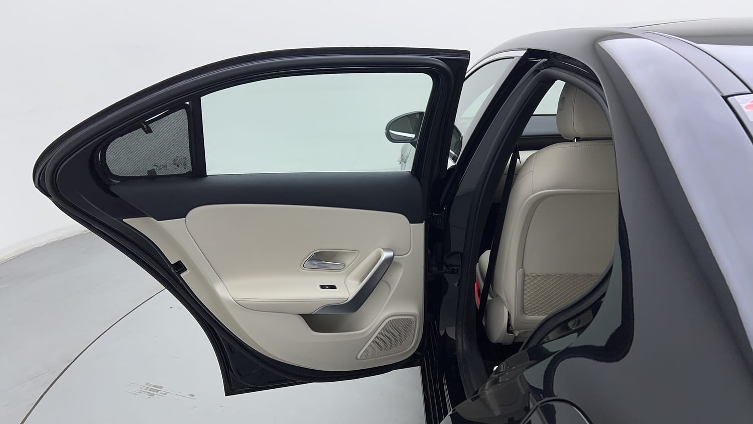 New Mercedes-Benz A-Class interior LEFT REAR DOOR OPEN VIEW