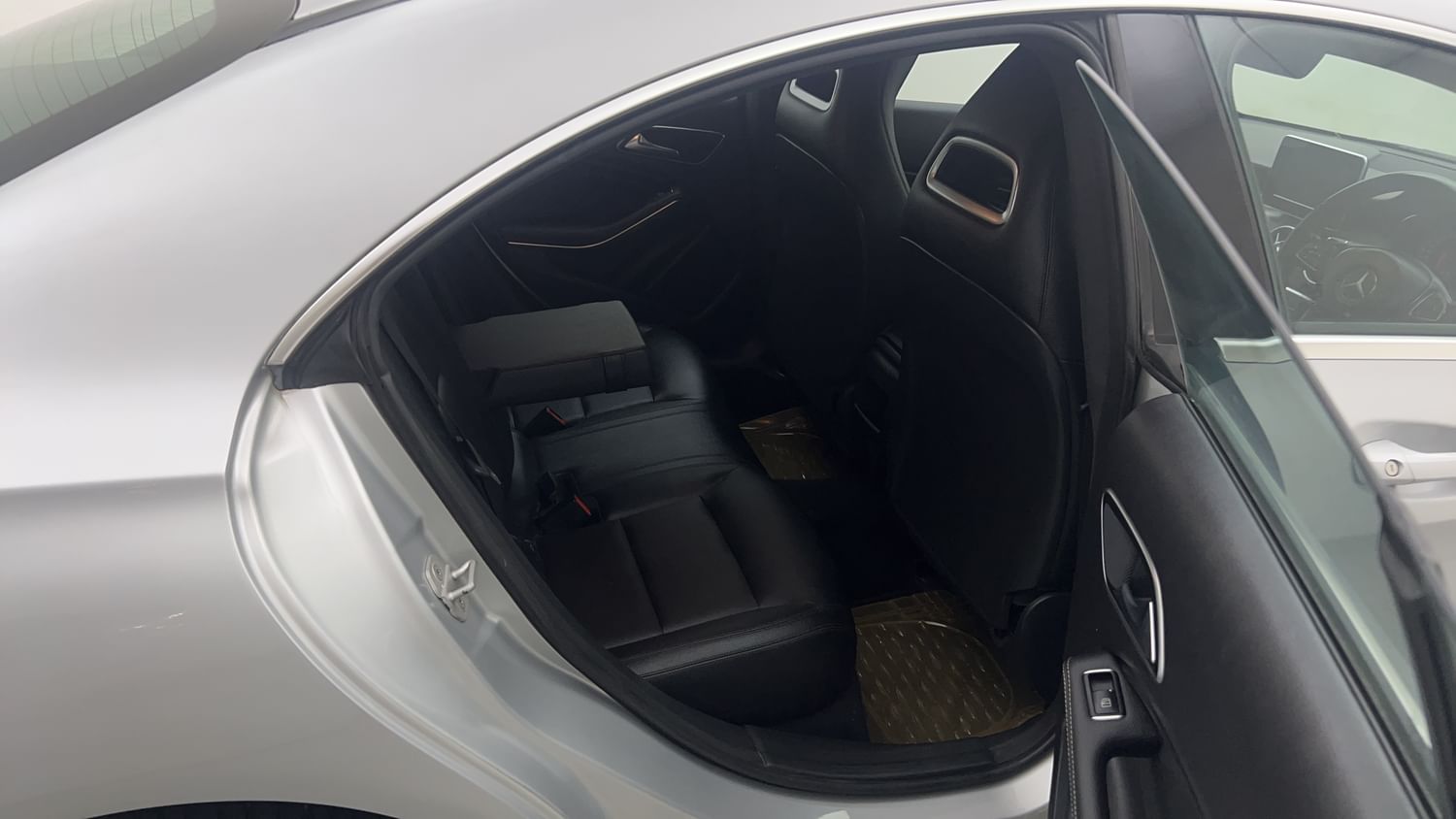 New Mercedes-Benz CLA interior RIGHT SIDE REAR DOOR CABIN VIEW