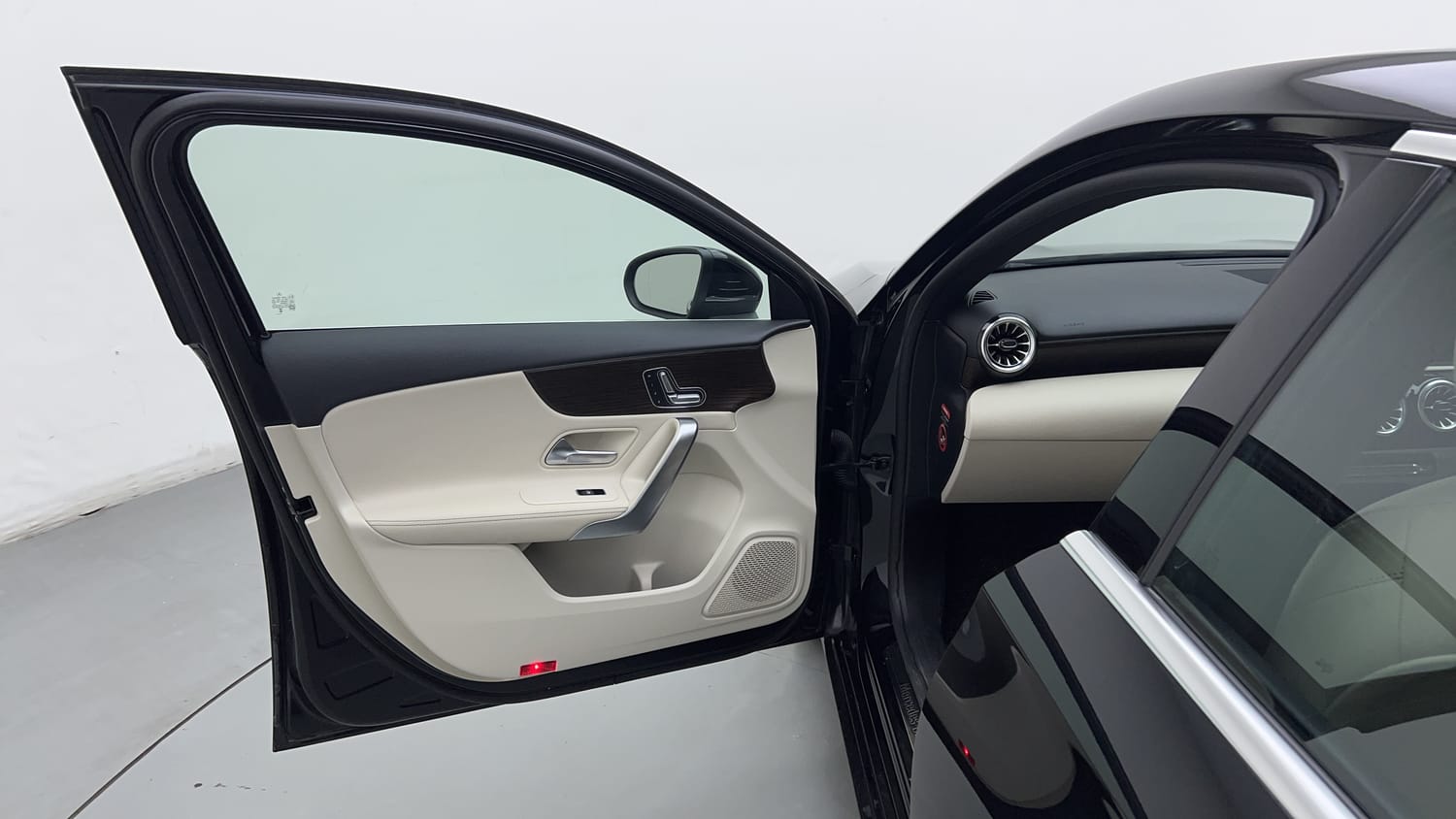New Mercedes-Benz A-Class interior LEFT FRONT DOOR OPEN VIEW