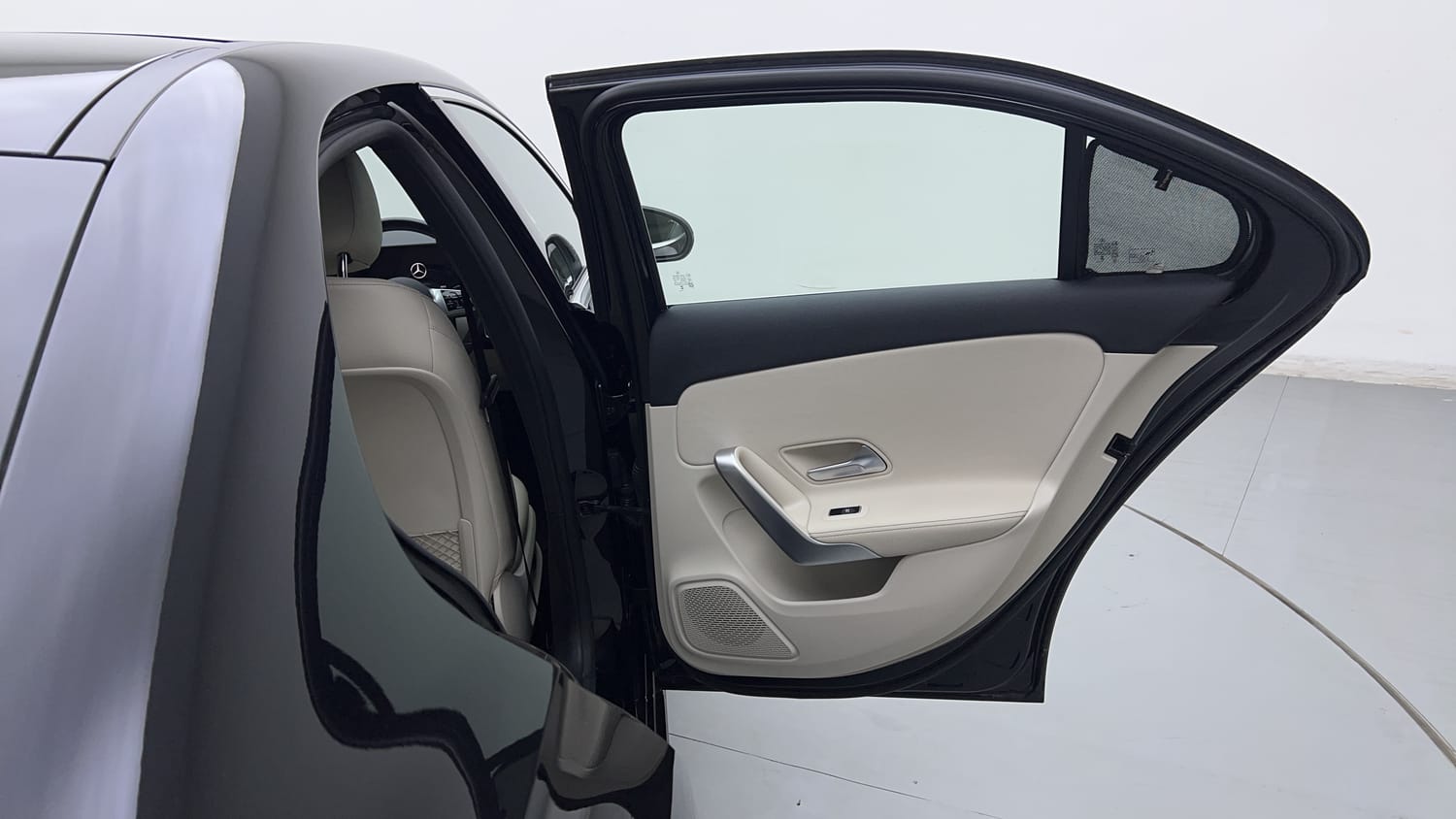 New Mercedes-Benz A-Class interior RIGHT REAR DOOR OPEN VIEW