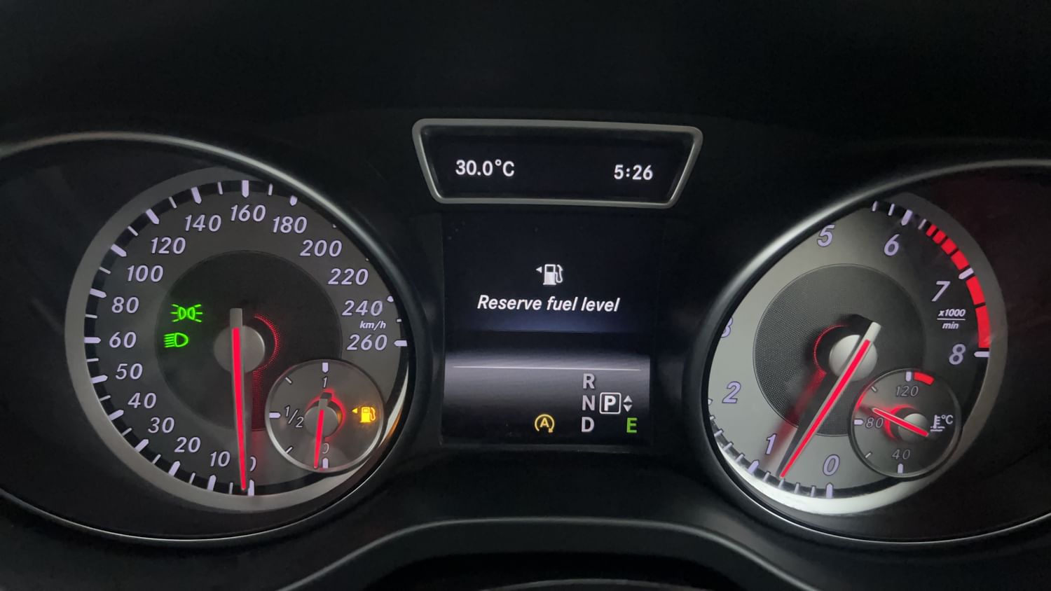 New Mercedes-Benz CLA interior CLUSTERMETER VIEW