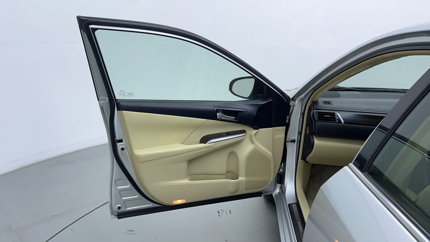 New Toyota Camry interior LEFT FRONT DOOR OPEN VIEW