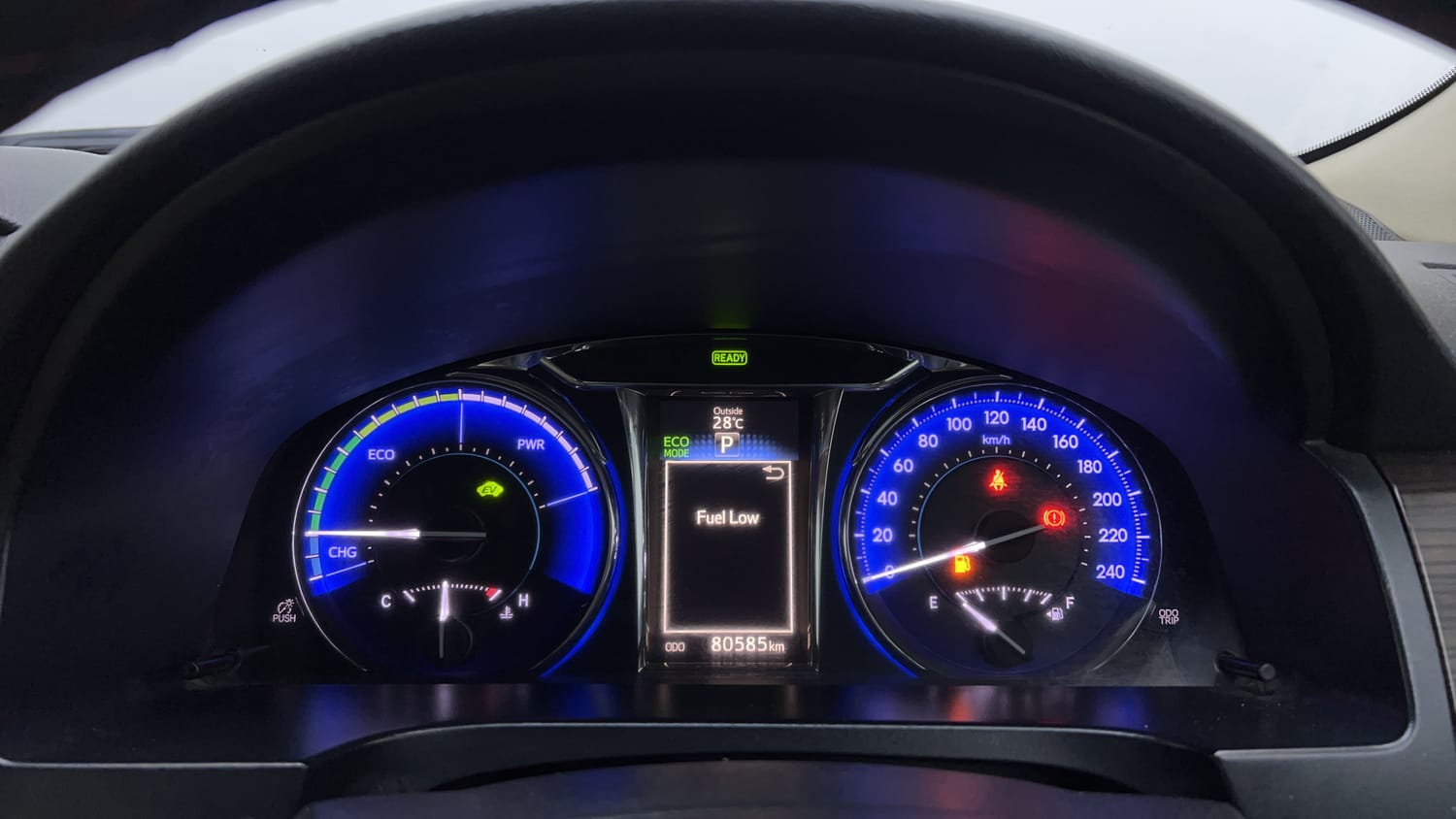 New Toyota Camry interior CLUSTERMETER VIEW