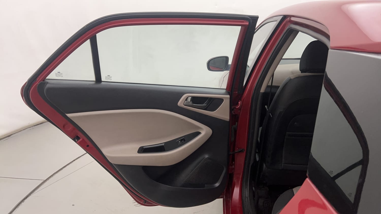 New Hyundai Elite i20 interior LEFT REAR DOOR OPEN VIEW
