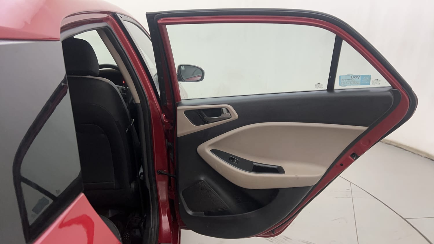 New Hyundai Elite i20 interior RIGHT REAR DOOR OPEN VIEW