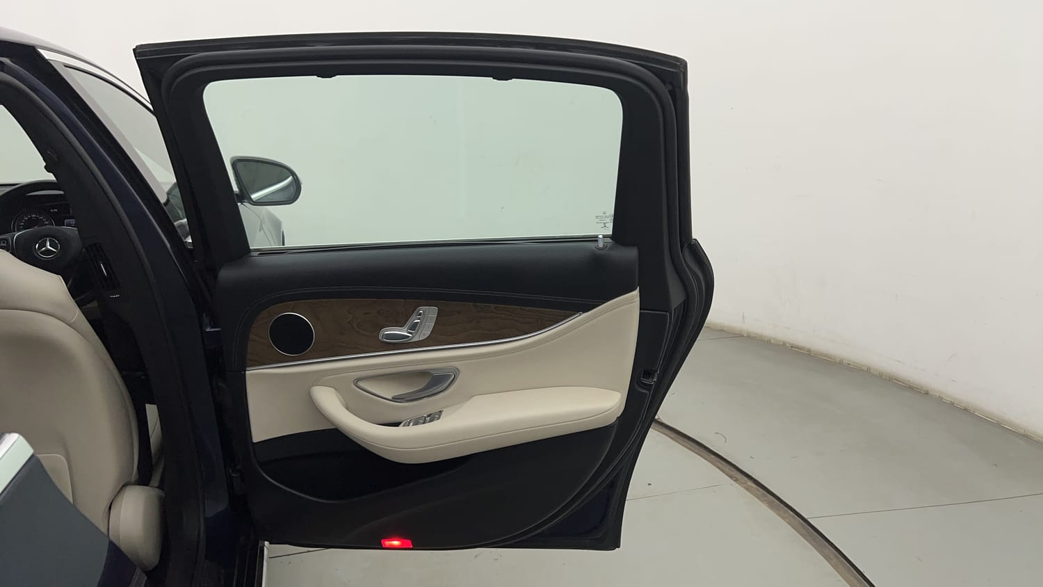 New Mercedes-Benz E-Class interior RIGHT REAR DOOR OPEN VIEW