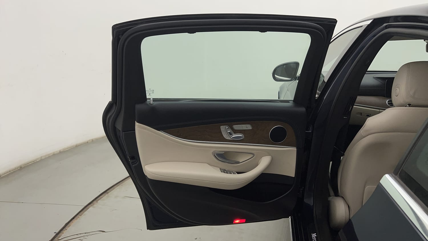 New Mercedes-Benz E-Class interior LEFT REAR DOOR OPEN VIEW