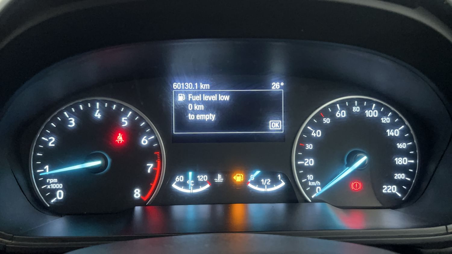 New Ford EcoSport interior CLUSTERMETER VIEW