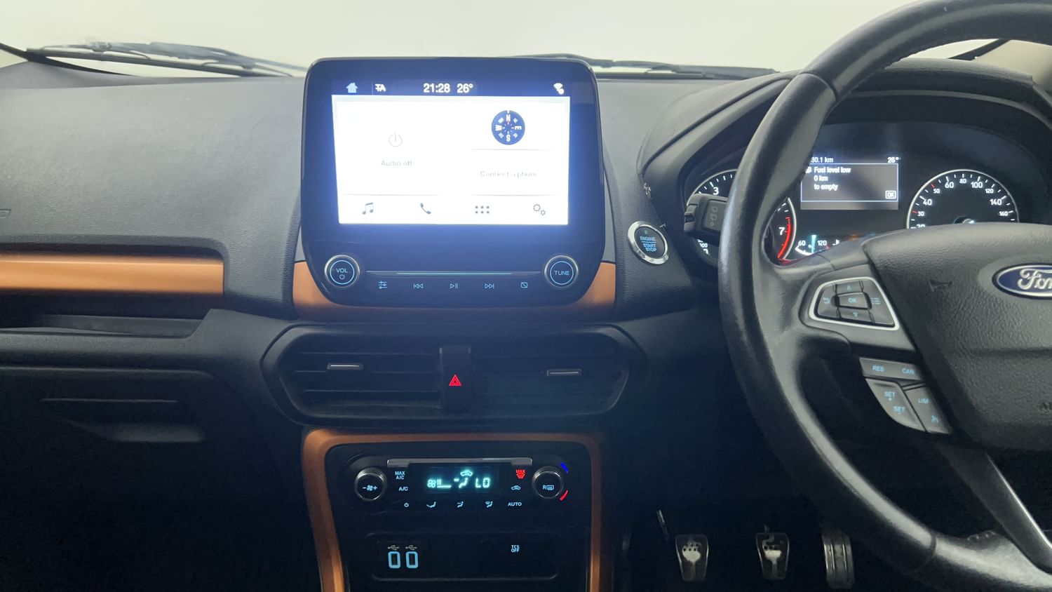 New Ford EcoSport interior MUSIC SYSTEM & AC CONTROL VIEW