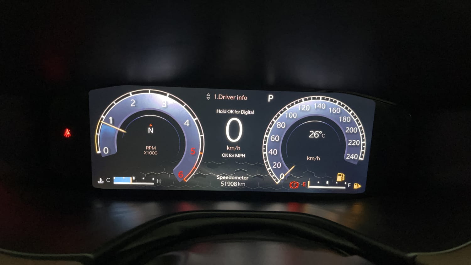 New Jeep Meridian interior CLUSTERMETER VIEW