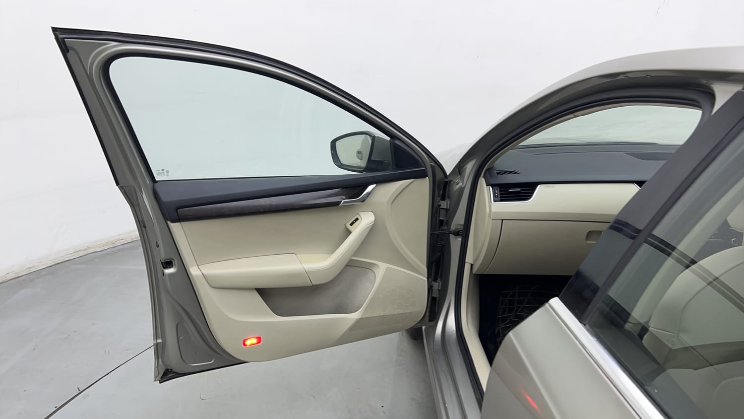 New Skoda Octavia interior LEFT FRONT DOOR OPEN VIEW