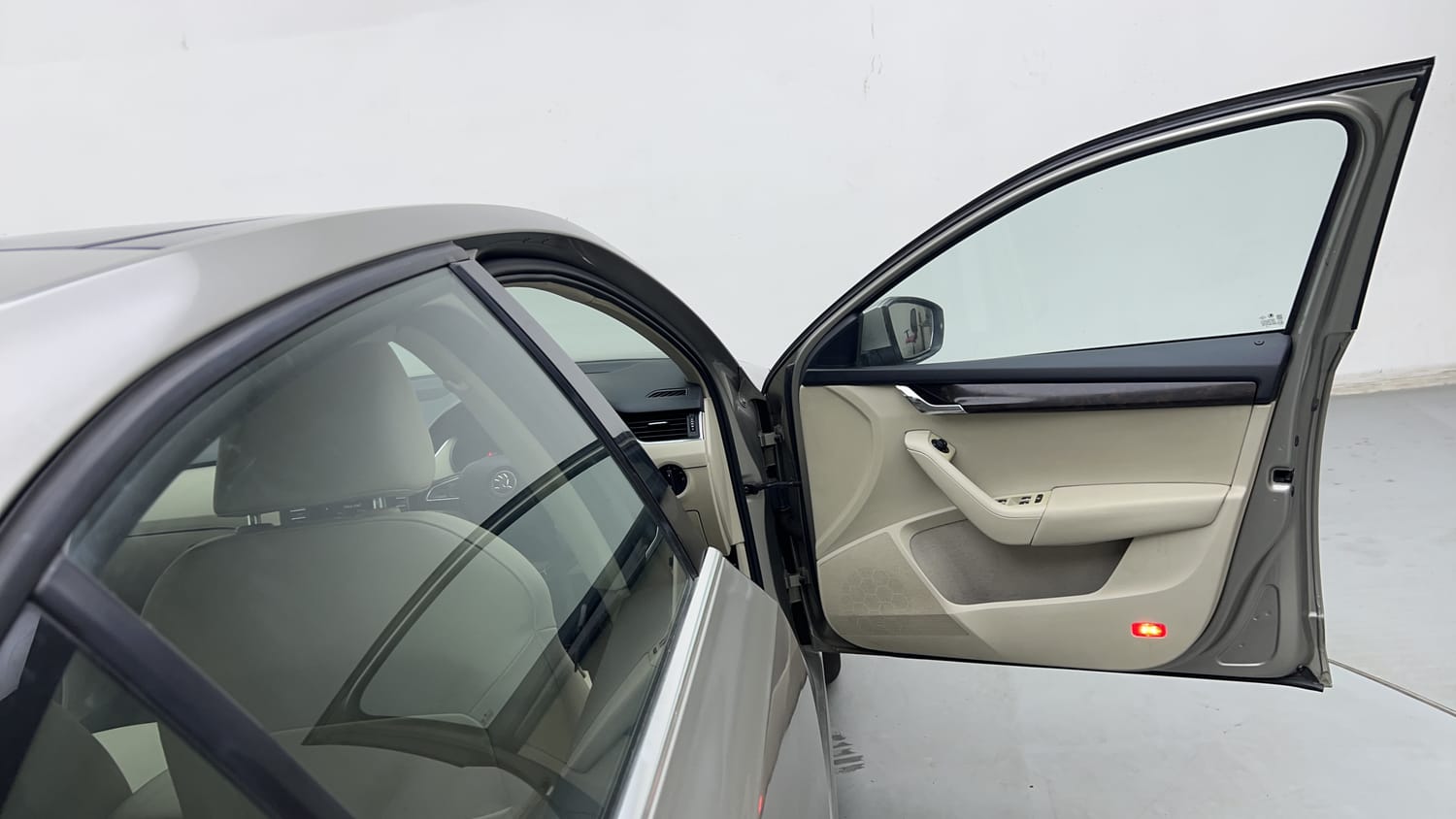 New Skoda Octavia interior RIGHT FRONT DOOR OPEN VIEW