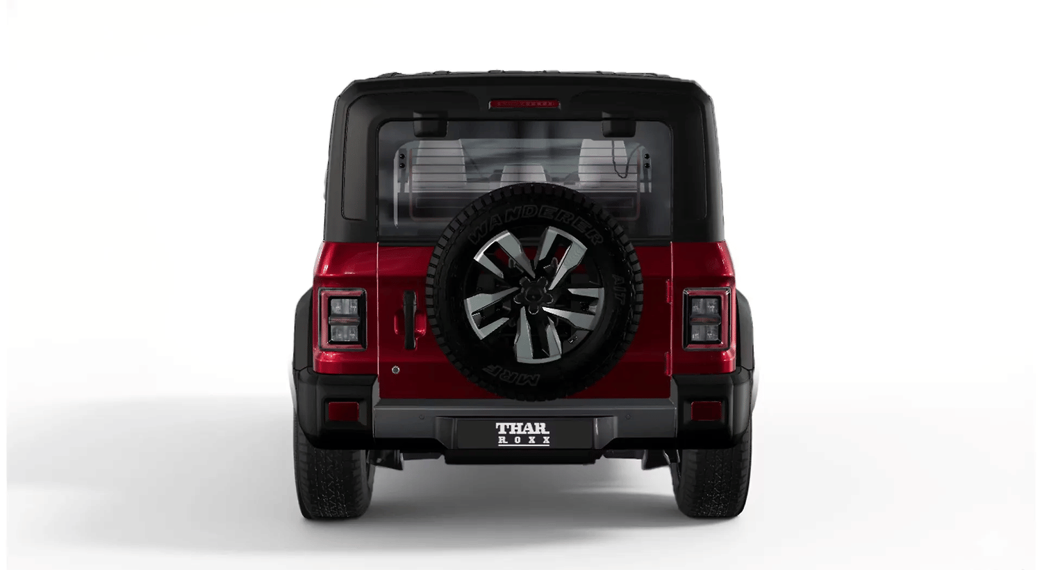 New Mahindra Thar Roxx exterior BACK WINDSHIELD VIEW