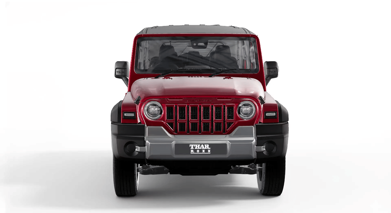 New Mahindra Thar Roxx exterior FRONT WINDSHIELD VIEW