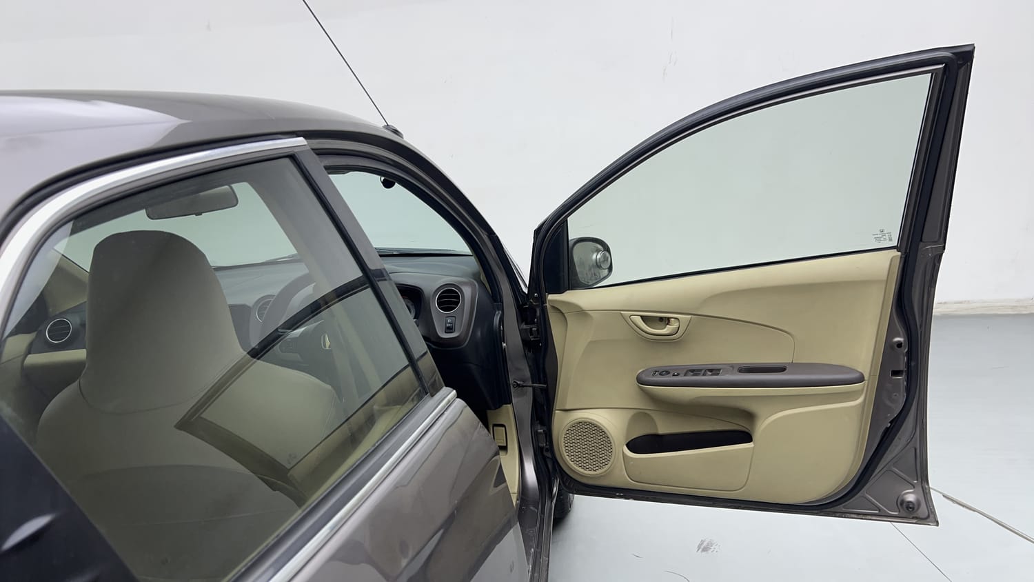 New Honda Brio interior RIGHT FRONT DOOR OPEN VIEW