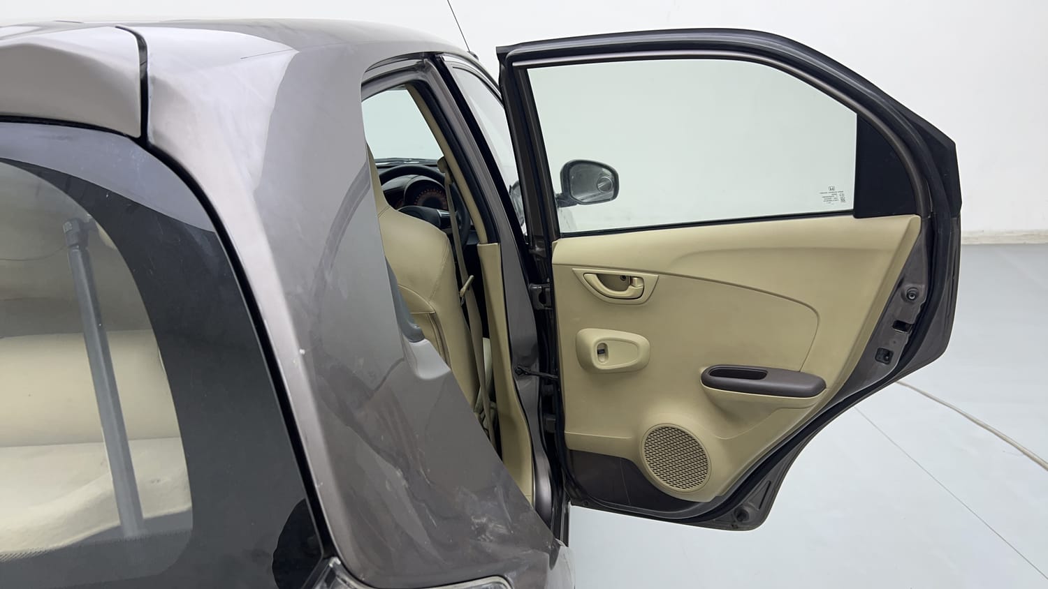 New Honda Brio interior RIGHT REAR DOOR OPEN VIEW