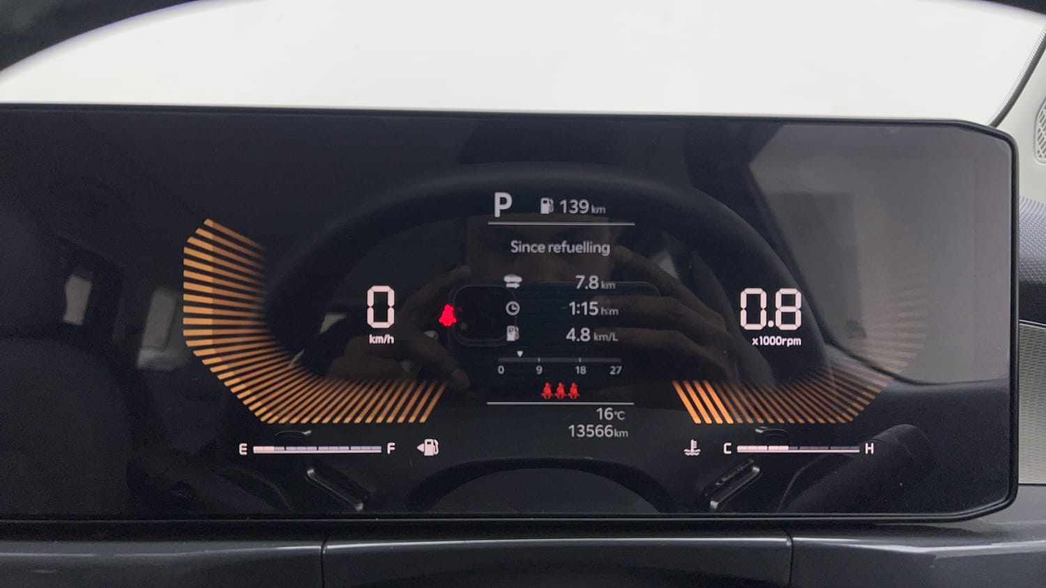 New Kia Syros interior CLUSTERMETER VIEW