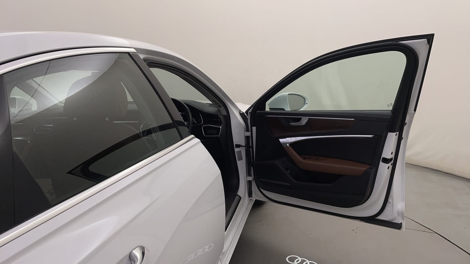 New Audi A6 interior RIGHT FRONT DOOR OPEN VIEW