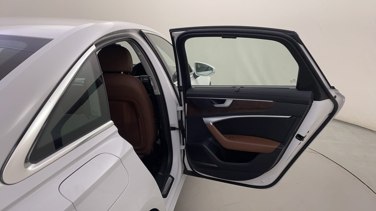 New Audi A6 interior RIGHT REAR DOOR OPEN VIEW