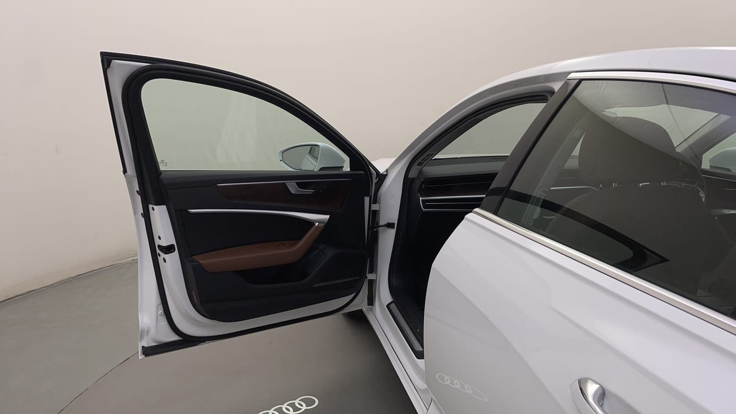 New Audi A6 interior LEFT FRONT DOOR OPEN VIEW