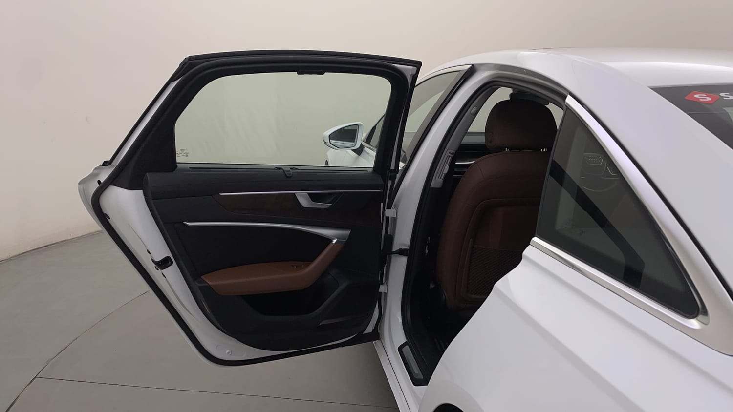 New Audi A6 interior LEFT REAR DOOR OPEN VIEW