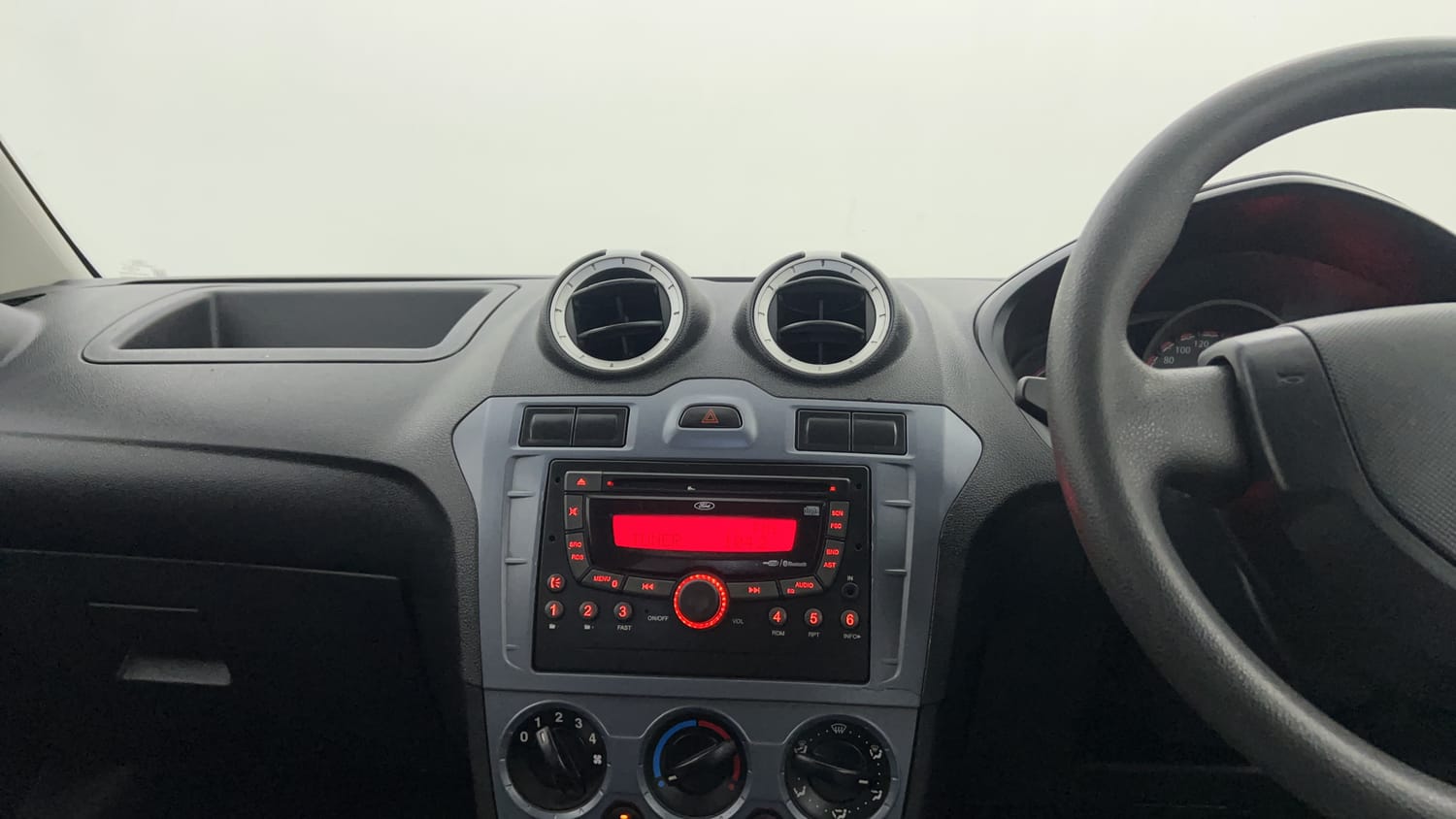 New Ford Figo interior MUSIC SYSTEM & AC CONTROL VIEW