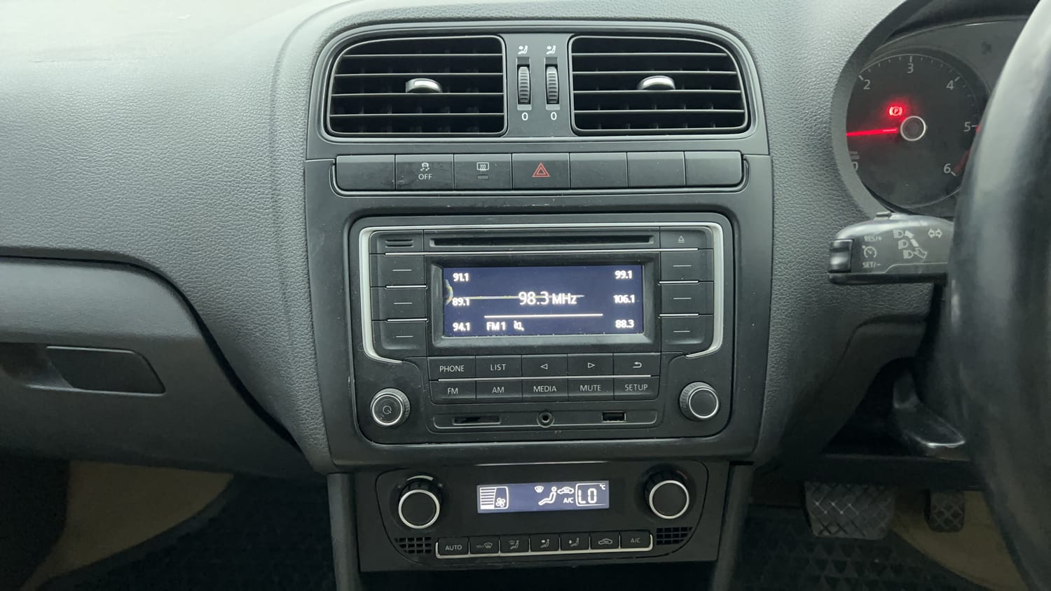 New Volkswagen Vento interior MUSIC SYSTEM & AC CONTROL VIEW