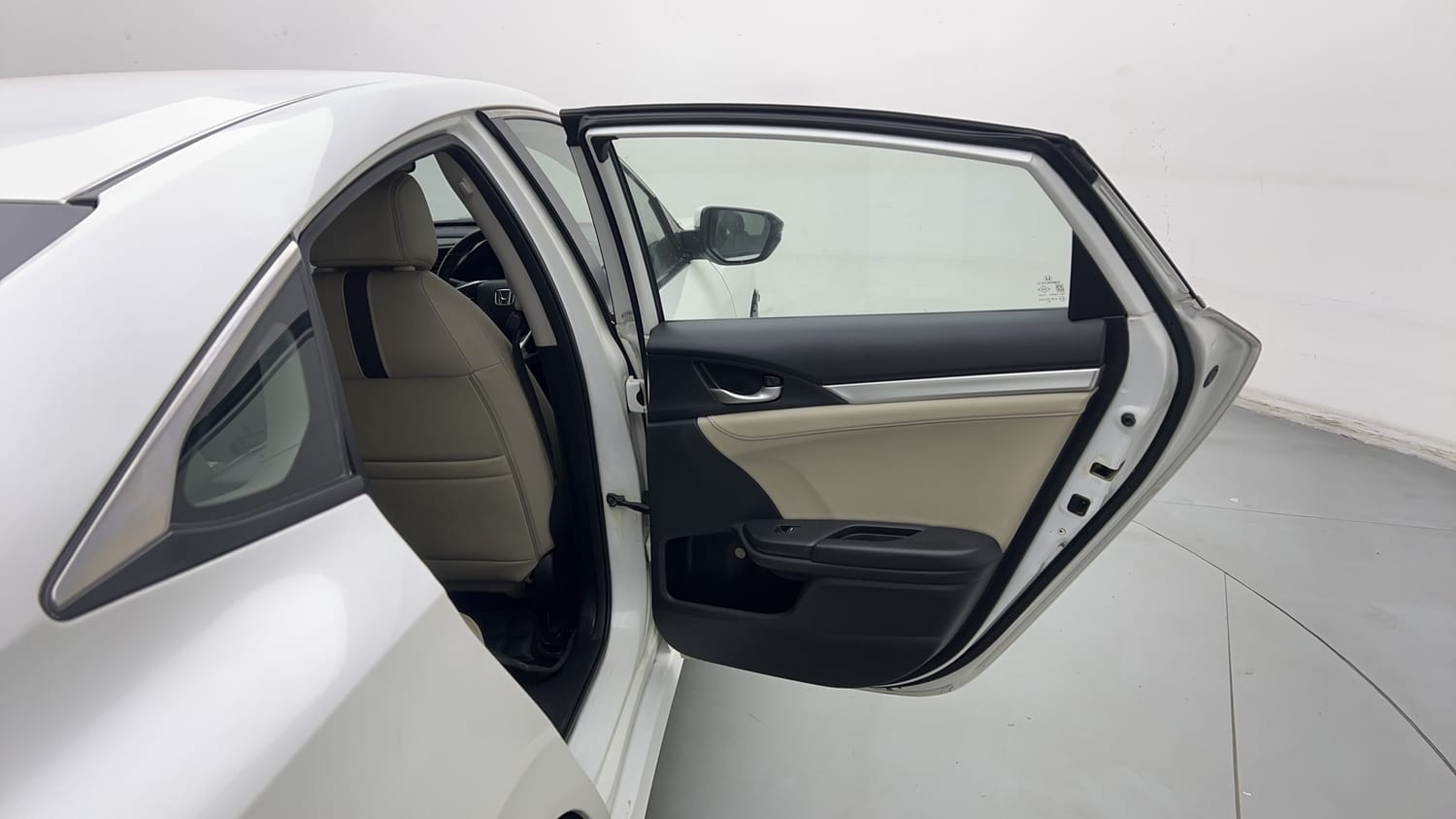 New Honda Civic interior RIGHT REAR DOOR OPEN VIEW