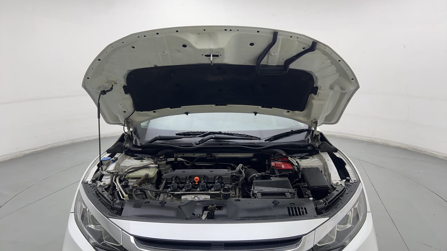 New Honda Civic engine ENGINE & BONNET OPEN FRONT VIEW