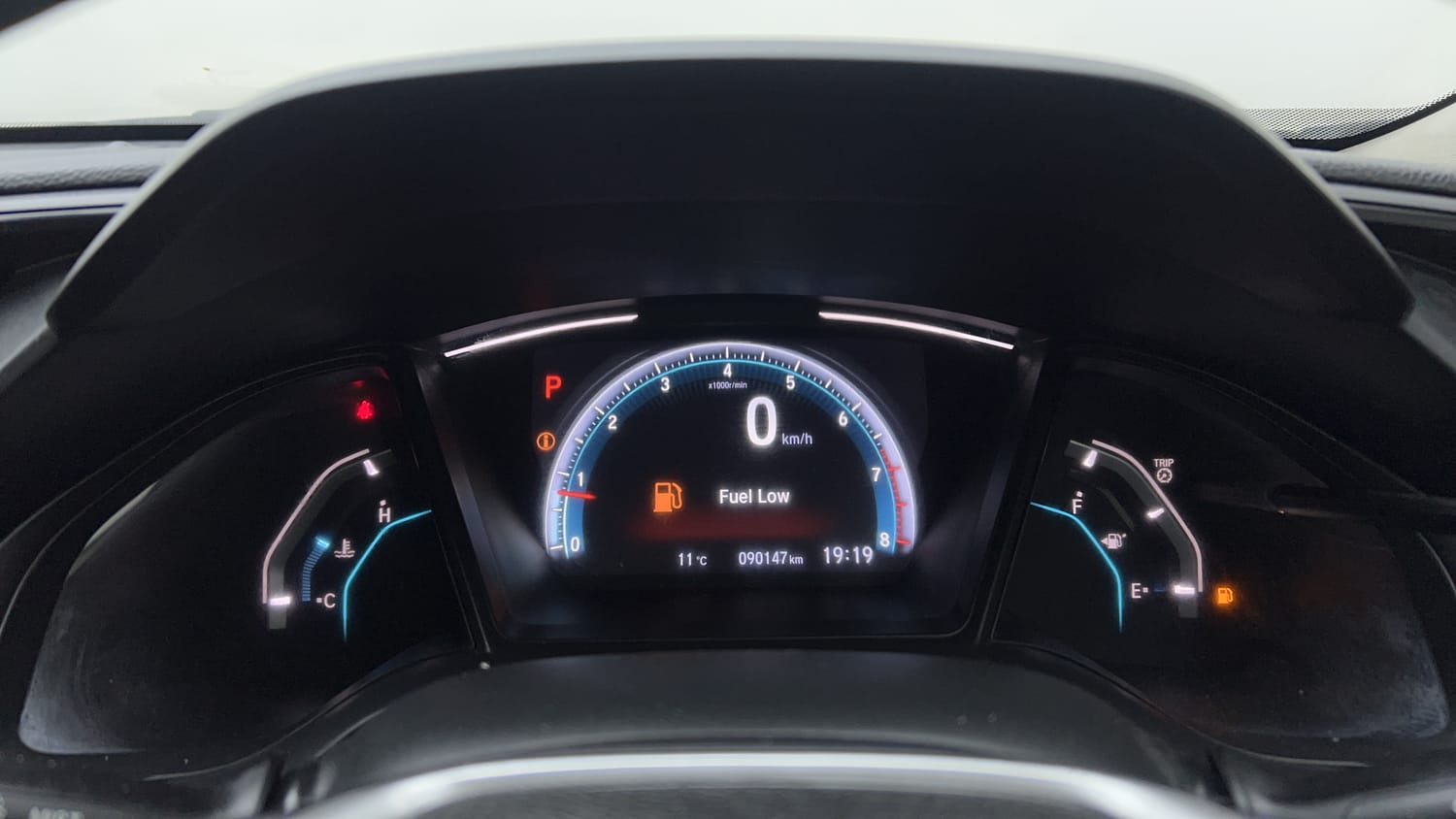 New Honda Civic interior CLUSTERMETER VIEW