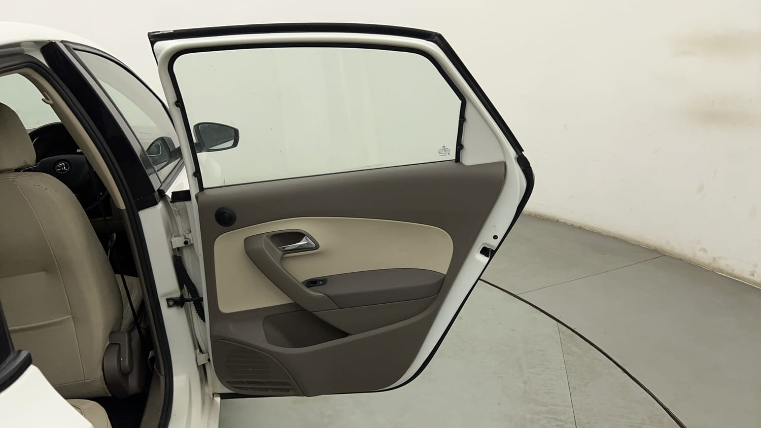 New Skoda Rapid interior RIGHT REAR DOOR OPEN VIEW
