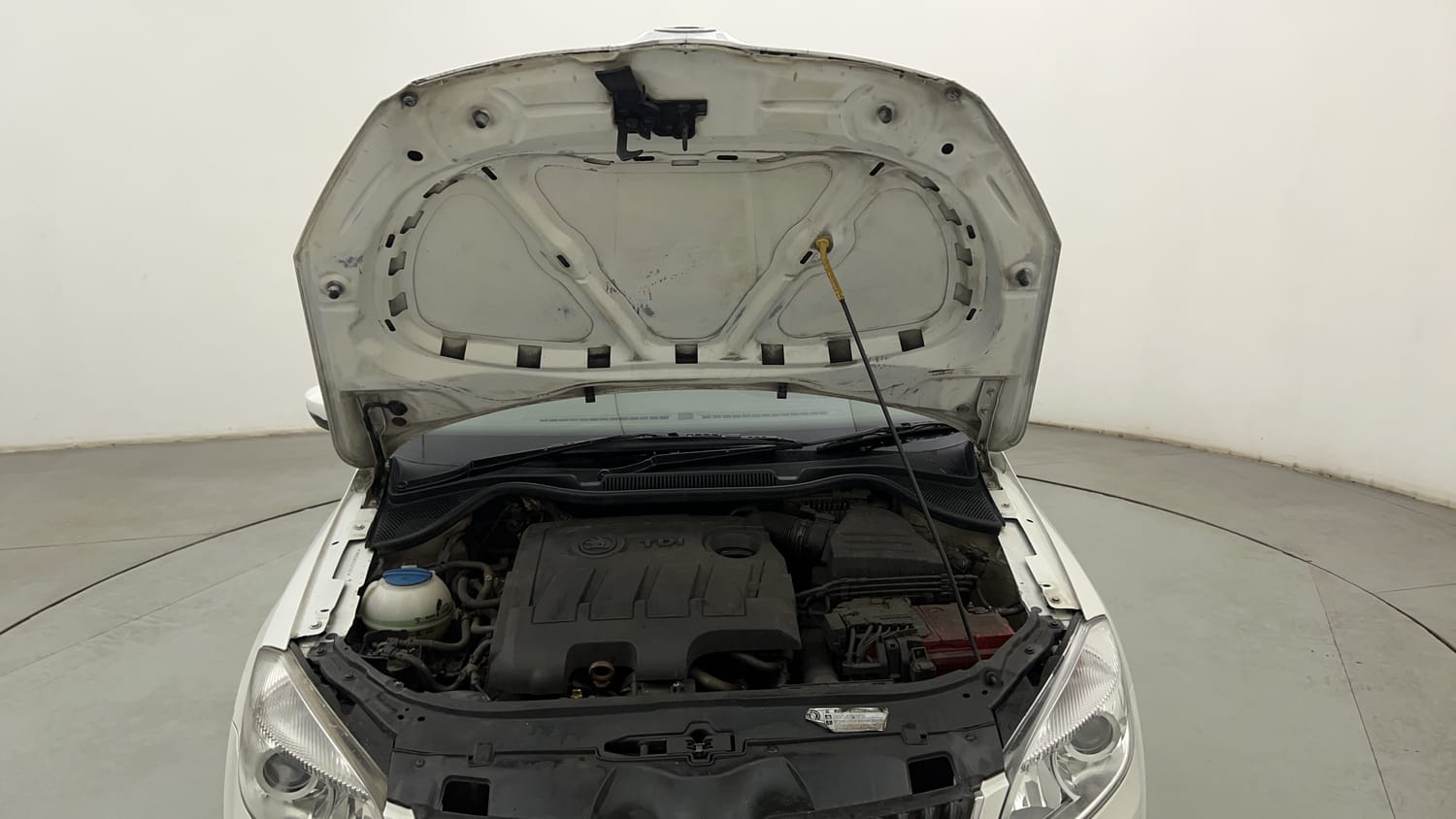 New Skoda Rapid engine ENGINE & BONNET OPEN FRONT VIEW