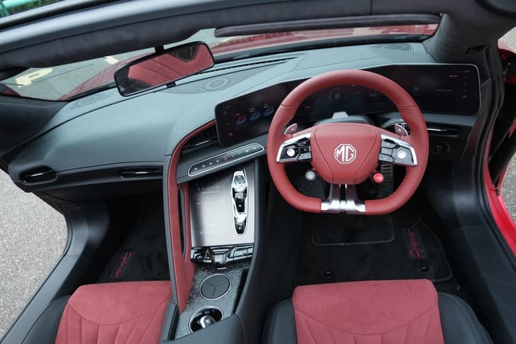 New MG Motors Cyberster interior DASHBOARD VIEW