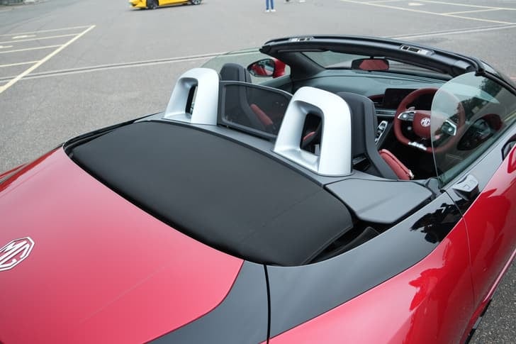 New MG Motors Cyberster interior LEFT FRONT DOOR OPEN VIEW