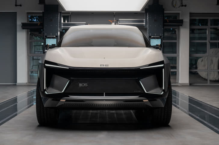 New Mahindra BE 6 exterior FRONT WINDSHIELD VIEW