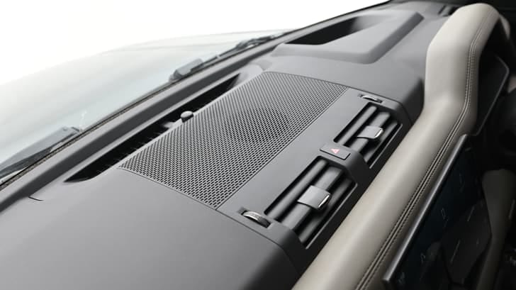 New Land Rover Defender interior DASHBOARD VIEW