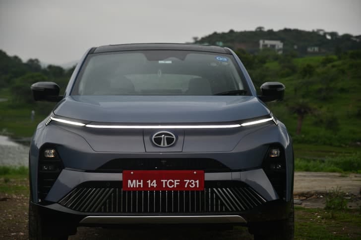 New Tata Curvv EV exterior FRONT VIEW