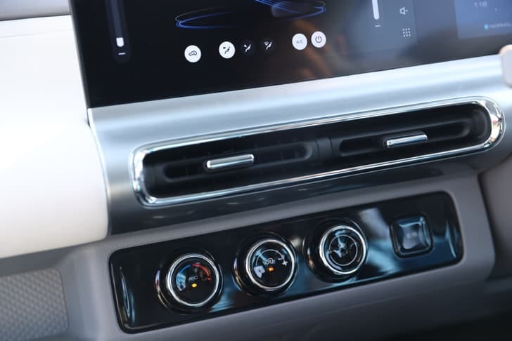New MG Motors Comet EV interior MUSIC SYSTEM & AC CONTROL VIEW