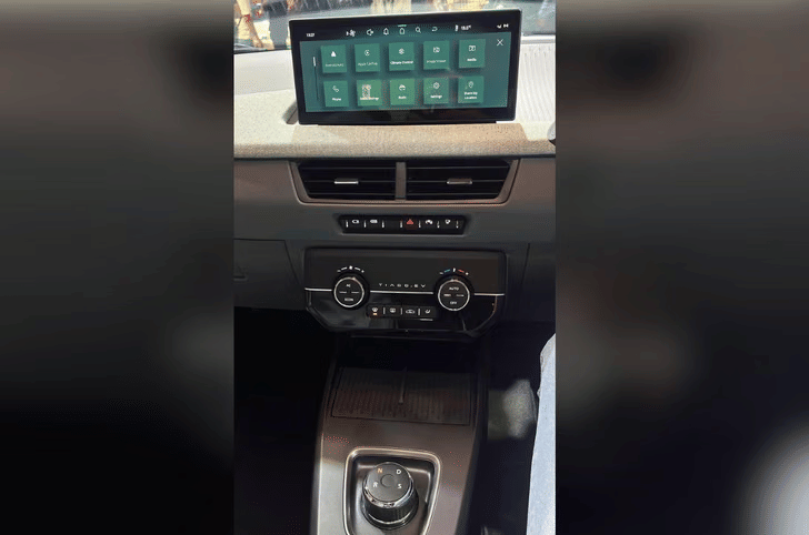 New Tata Tiago EV interior GEAR KNOB VIEW