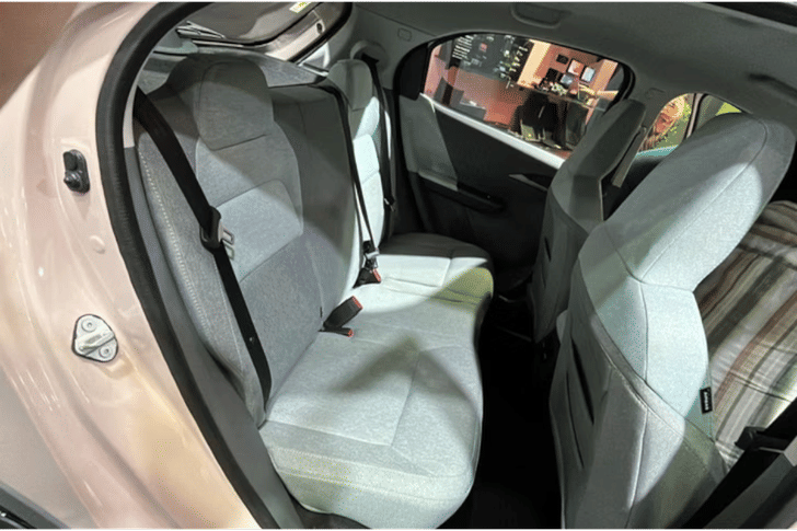 New Tata Tiago EV interior LEFT REAR DOOR OPEN VIEW