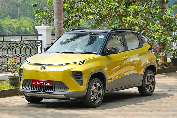 New Tata Punch EV exterior RIGHT FRONT CORNER VIEW
