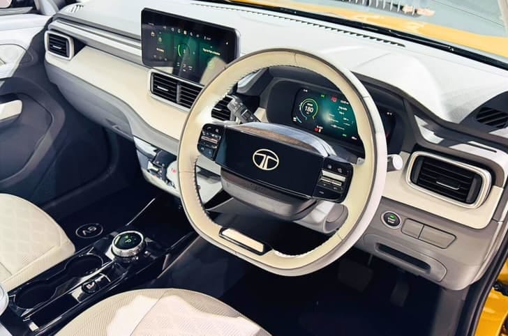 New Tata Punch EV interior RIGHT SIDE FRONT DOOR CABIN VIEW