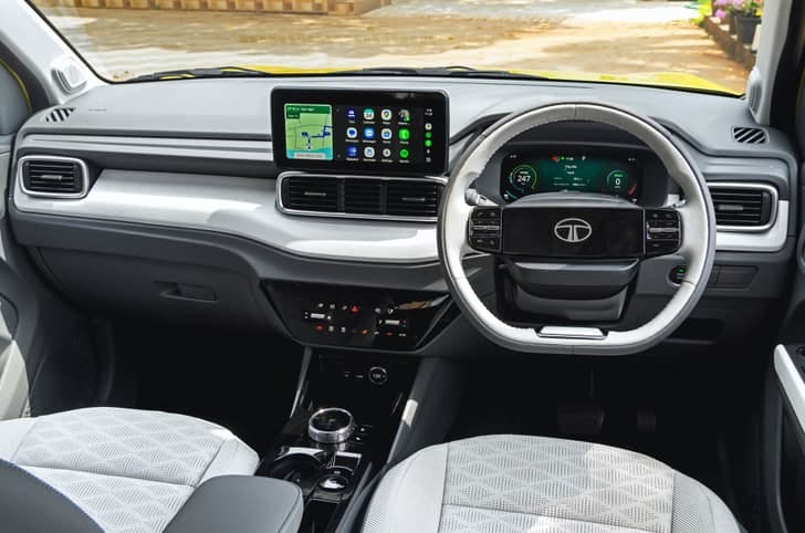 New Tata Punch EV interior RIGHT FRONT DOOR OPEN VIEW