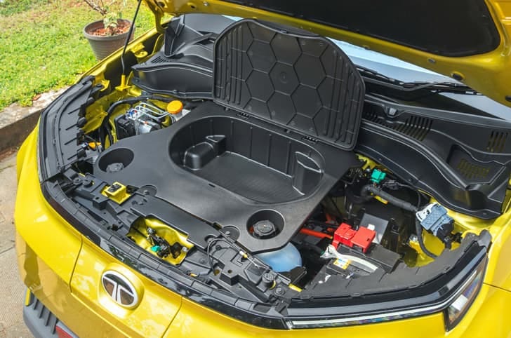 New Tata Punch EV engine ENGINE & BONNET OPEN FRONT VIEW