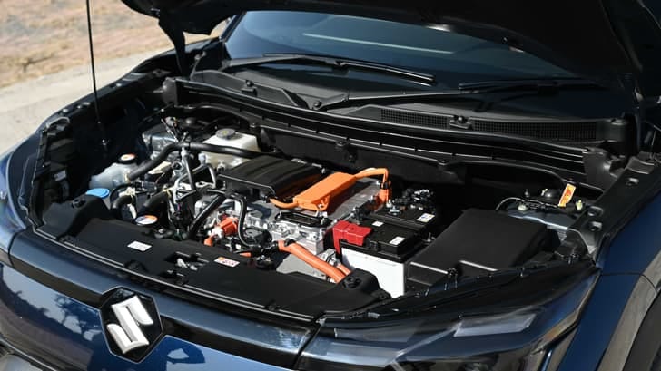 New Maruti Suzuki E-Vitara engine ENGINE & BONNET OPEN FRONT VIEW