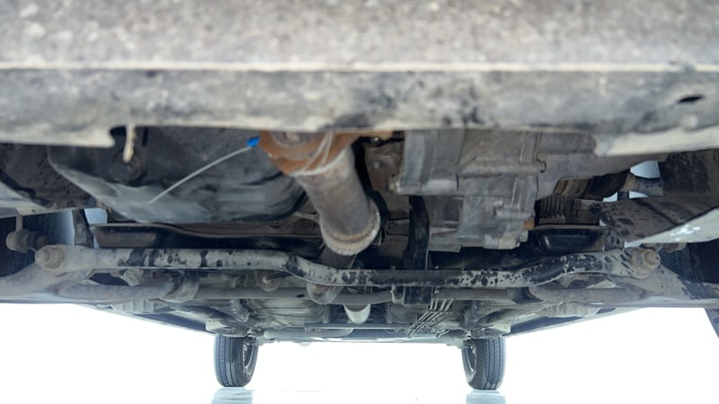 Used 2018 Tata Tigor Revotron XE Petrol Manual extra FRONT LEFT UNDERBODY VIEW