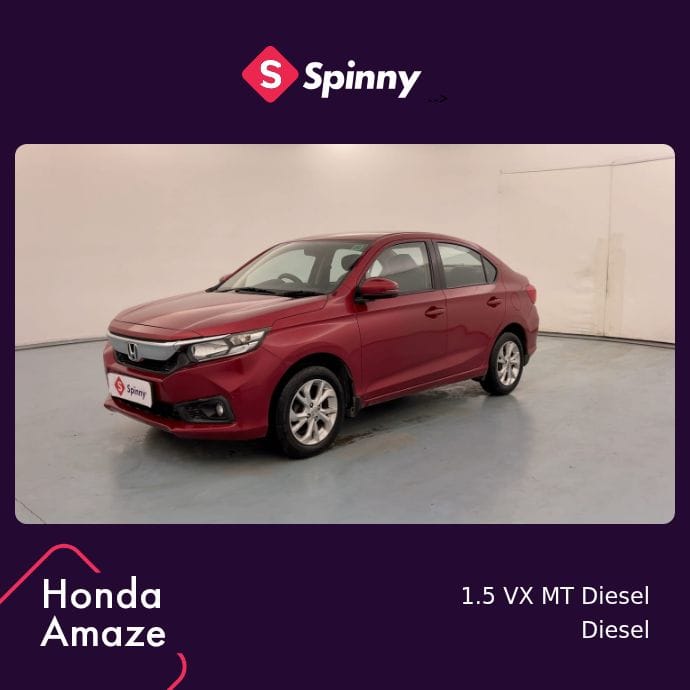 2019 Honda Amaze 1.5 VX MT Diesel 2019 Honda Amaze 1.5 VX MT Diesel